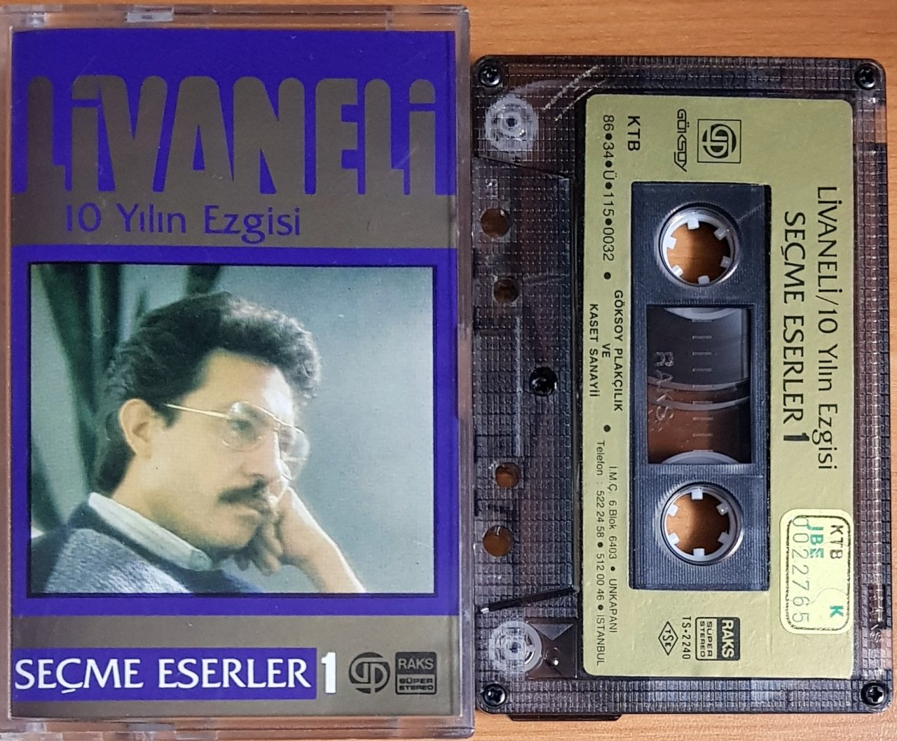 ZÜLFÜ LİVANELİ - 10 YILIN EZGİSİ / SEÇME ESERLER 1 (1986) GÖKSOY KASET 2.EL