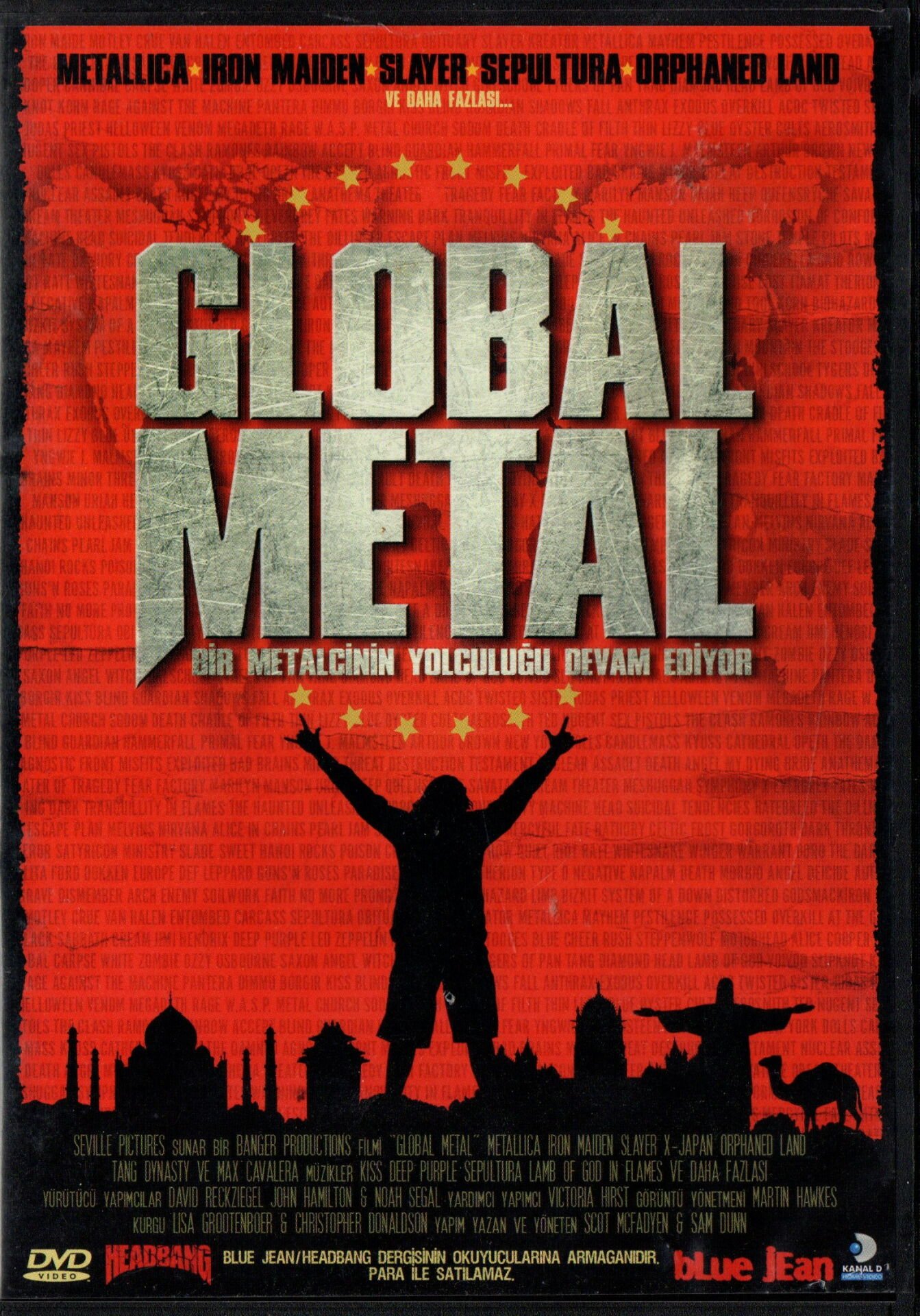 GLOBAL METAL - METALLICA, IRON MAIDEN, SLAYER, SEPULTURA,.. - BELGESEL - DVD SLIMCASE 2.EL