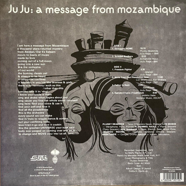 JUJU - A MESSAGE FROM MOZAMBIQUE (1973) - LP FREE JAZZ AFROBEAT 2023 REISSUE SIFIR PLAK