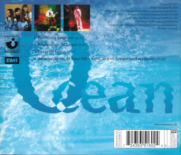 ELOY – OCEAN (1977) - CD 2004 REMASTERED REISSUE ALBUM AMBALAJINDA SIFIR