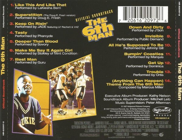 THE 6TH MAN / OFFICIAL SOUNDTRACK (1997) - CD AMBALAJINDA SIFIR