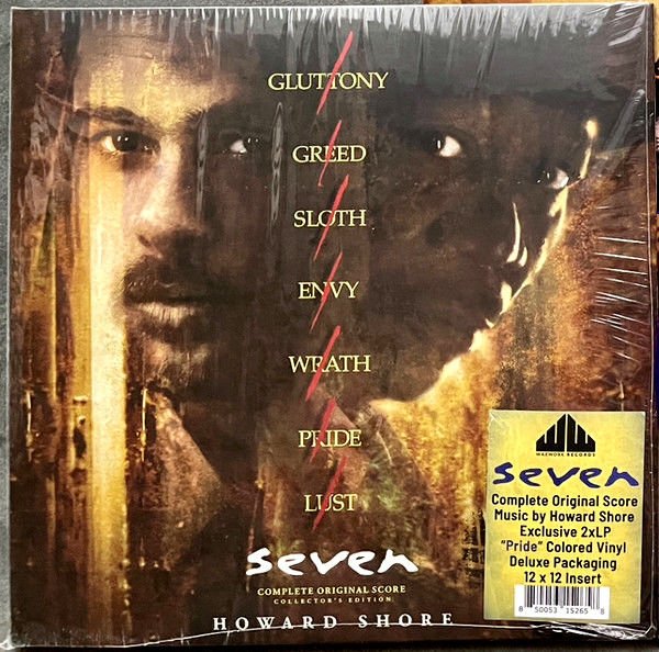 SEVEN (1995) - COMPLETE ORIGINAL SCORE / HOWARD SHORE - 2LP 2024 COLORED EDITION GATEFOLD SIFIR PLAK