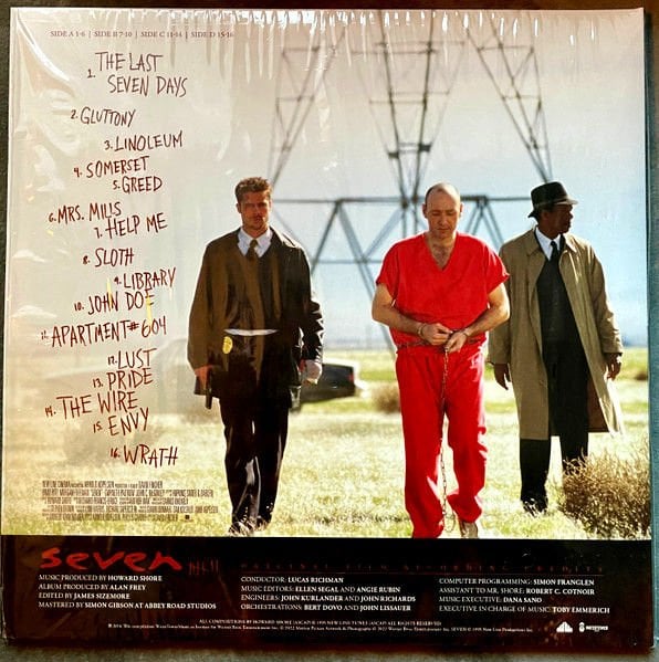 SEVEN (1995) - COMPLETE ORIGINAL SCORE / HOWARD SHORE - 2LP 2024 COLORED EDITION GATEFOLD SIFIR PLAK