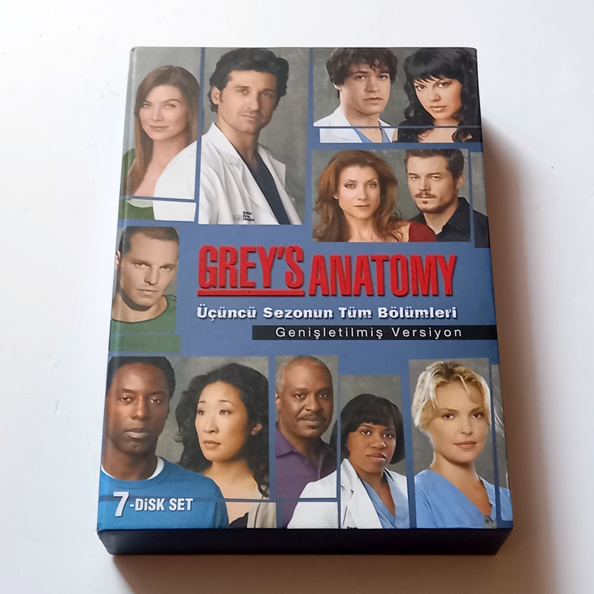 GREY\'S ANATOMY - 3. SEZONUN TÜM BÖLÜMLERİ - DVD 7 DİSK BOX SET 2.EL