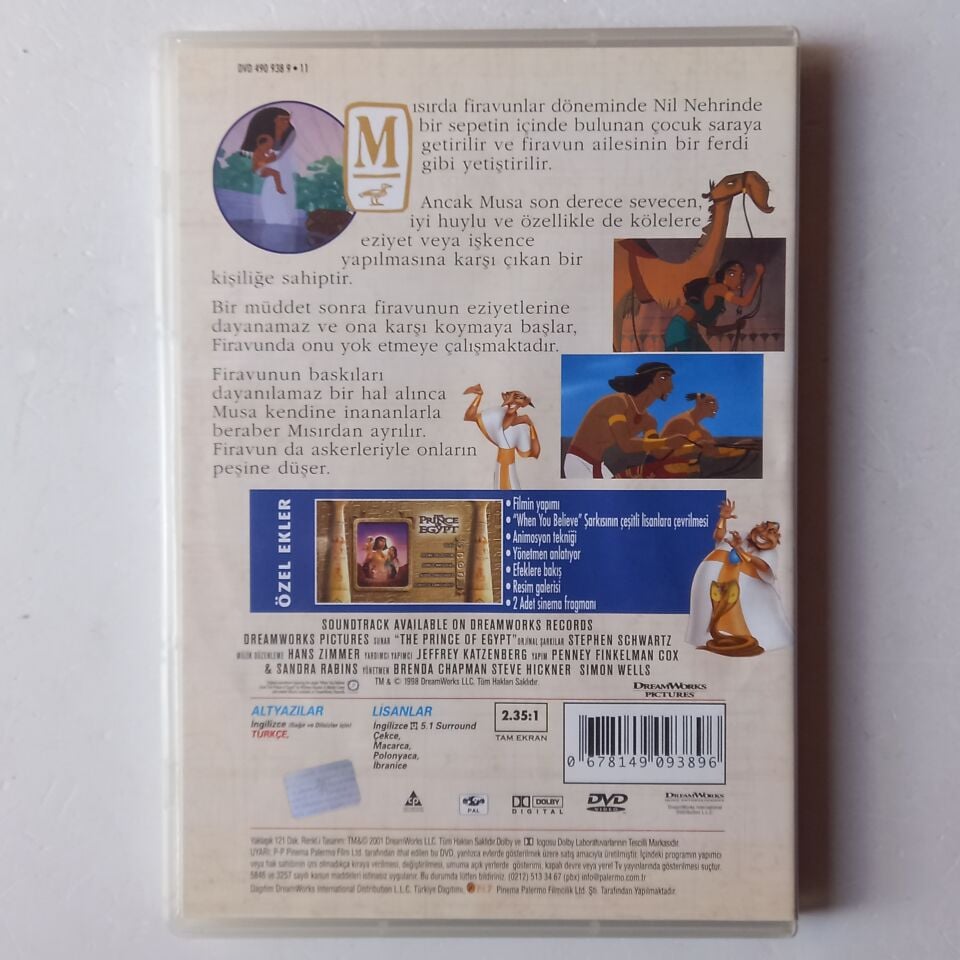 MISIR PRENSİ / THE PRINCE OF EGYPT - DVD 2.EL