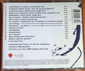 ERASURE - THE TWO RING CIRCUS (1987) - CD 2.EL