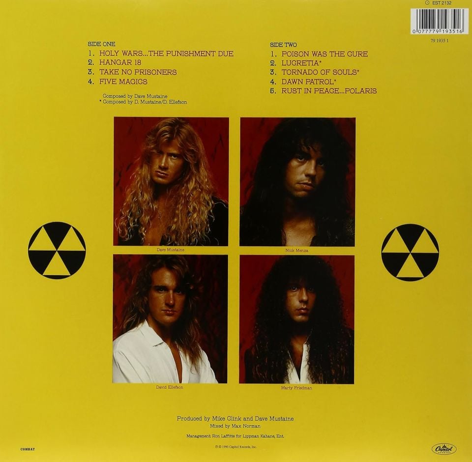 MEGADETH - RUST IN PEACE (1990) - LP 180GR 2025 EDITION SIFIR PLAK