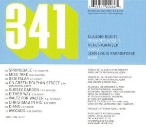 CLAUDIO RODITI, KLAUS IGNATZEK, JEAN-LOUIS RASSINFOSSE – THREE FOR ONE (2002) - CD SIFIR