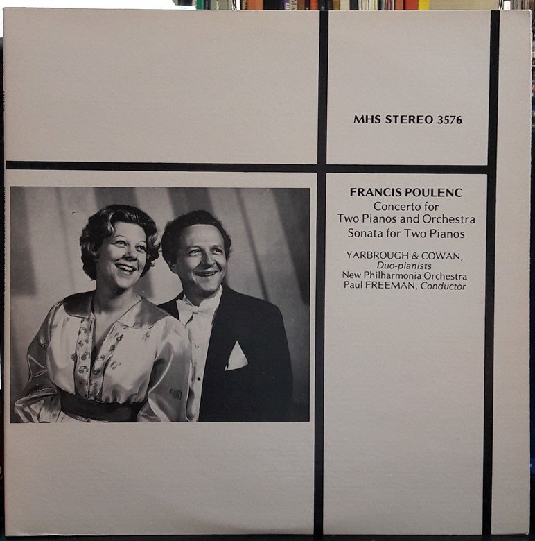 POULENC: CONCERTO FOR TWO PIANOS AND ORCHESTRA, YARBROUGH & COWAN - PLAK 2.EL