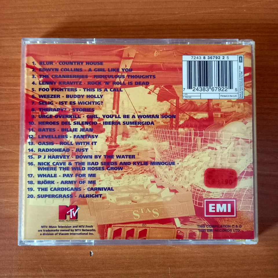 MTV FRESH / THE CARDIGANS, P.J. HARVEY, RADIOHEAD, THERAPY?, THE CRANBERRIES, BLUR, FOO FIGHTERS, OASIS, WHALE, BJÖRK, LEVELLERS, FOO FIGHTERS, HEROES DEL SILENCIO (1995) - CD 2.EL