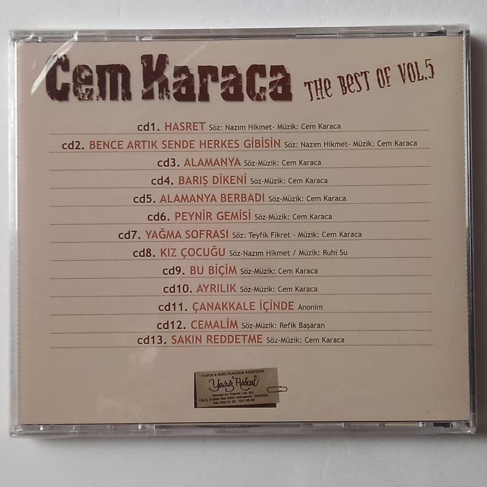 CEM KARACA – THE BEST OF CEM KARACA VOL. 5 (2002) - CD AMBALAJINDA SIFIR