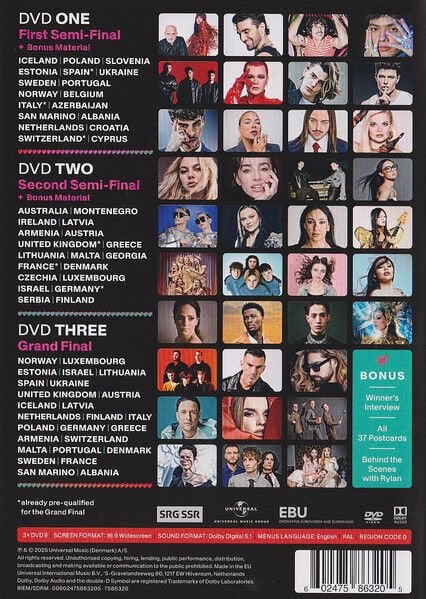 VARIOUS – EUROVISION SONG CONTEST BASEL 2025 (2025) - 3DVD AMBALAJINDA SIFIR