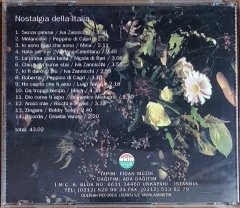 NOSTALGIA DELLA ITALIA / MINA, BOBBY SOLO, ORNELLA VARONI, PEPPINO DI CAPRI / EKİN MÜZİK CD 2.EL