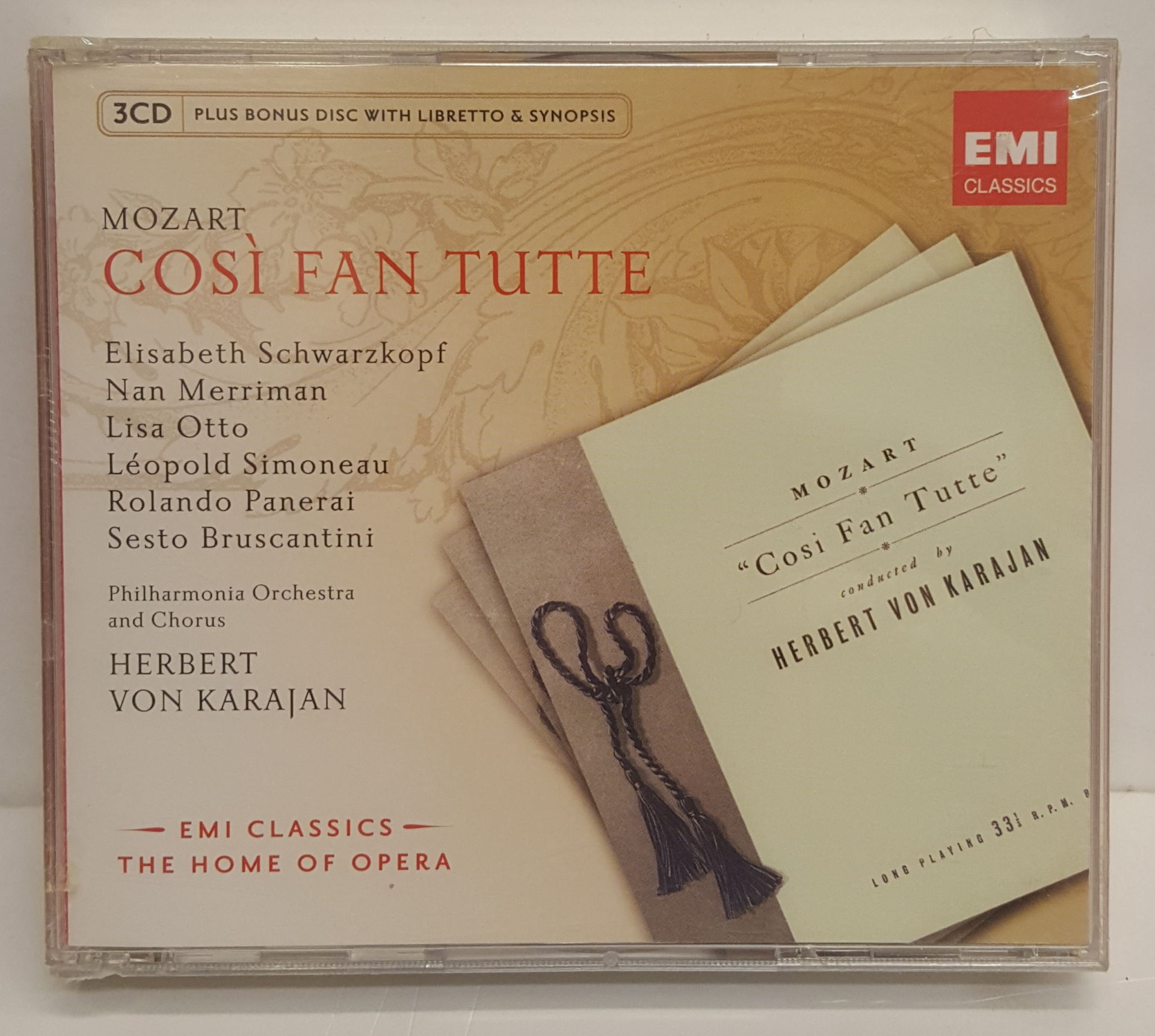 MOZART - COSI FAN TUTTE / KARAJAN,SCHWARZKOPF,MERRIMAN,OTTO (2011) - 3CD SIFIR