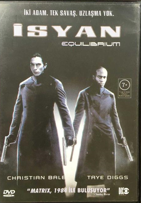 İSYAN - EQUILIBRIUM - CHRISTIAN BALE - TAYE DIGGS - DVD 2.EL