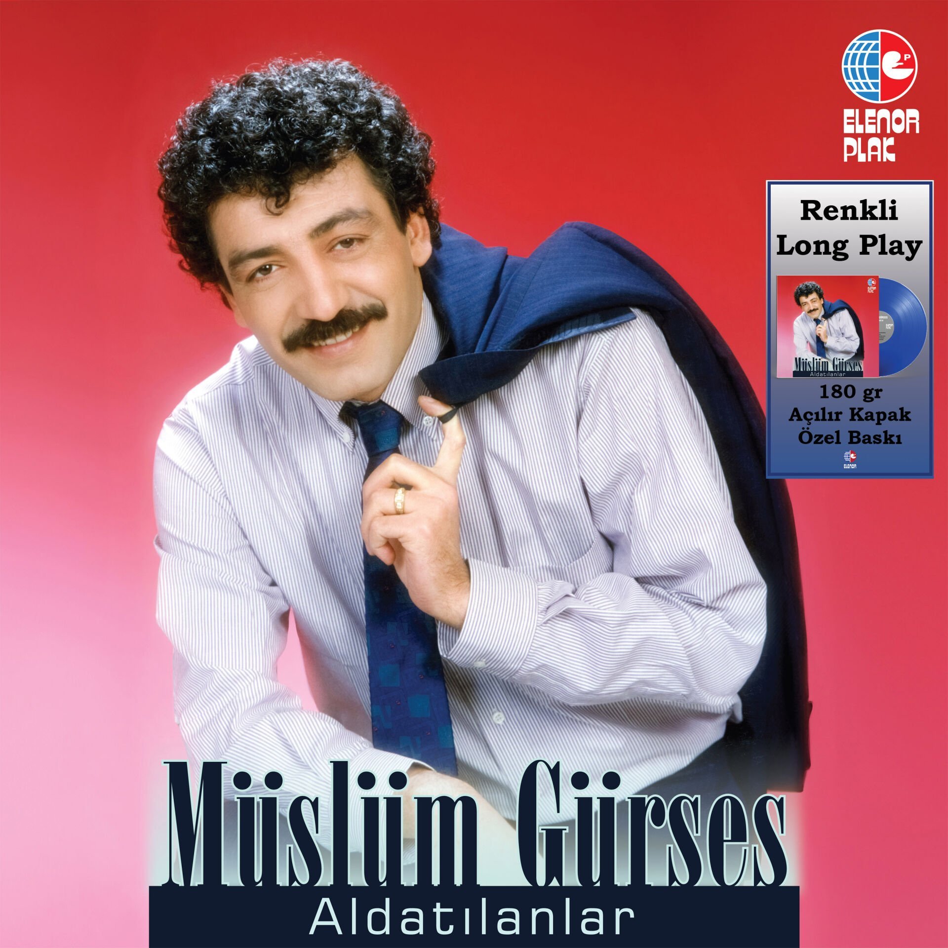 MÜSLÜM GÜRSES - ALDATILANLAR (1988) - LP 2023 BASKI MAVİ RENKLİ SIFIR PLAK