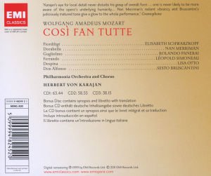 MOZART - COSI FAN TUTTE / KARAJAN,SCHWARZKOPF,MERRIMAN,OTTO (2011) - 3CD SIFIR