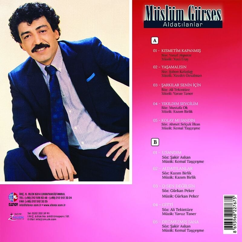 MÜSLÜM GÜRSES - ALDATILANLAR (1988) - LP 2023 BASKI MAVİ RENKLİ SIFIR PLAK