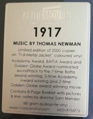 1917 - THOMAS NEWMAN - SOUNDTRACK (2019) - NUMARALI SINIRLI BASKI PLAK MUSIC ON VINYL