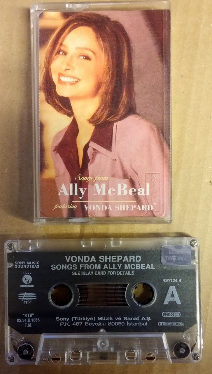 ALLY McBEAL SOUNDTRACK CASSETTE VONDA SHEPARD 1998 MADE IN TURKEY ''USED''