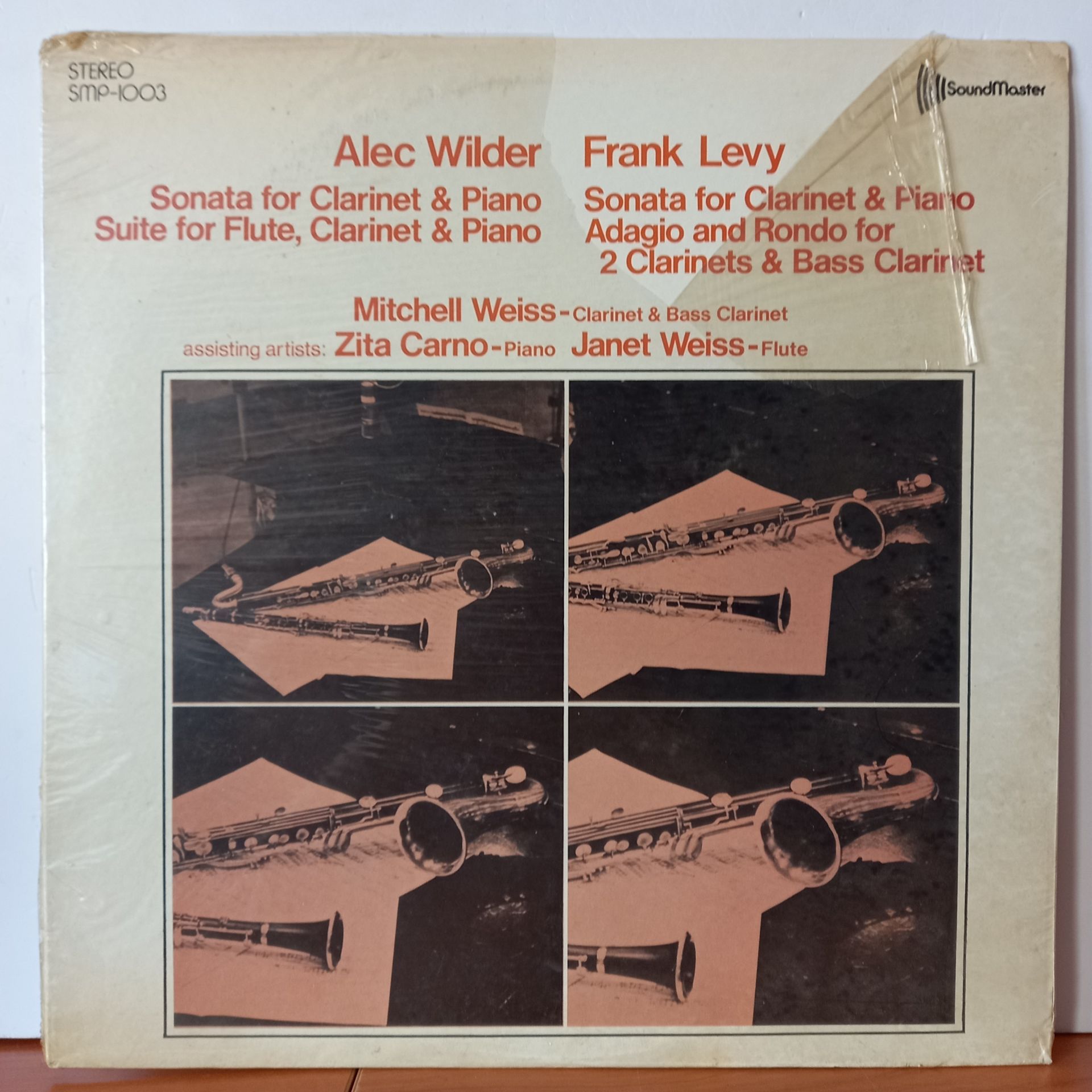 ALEC WILDER, FRANK LEVY – SONATA FOR CLARINET & PIANO (1973) - LP DÖNEM BASKI SIFIR PLAK