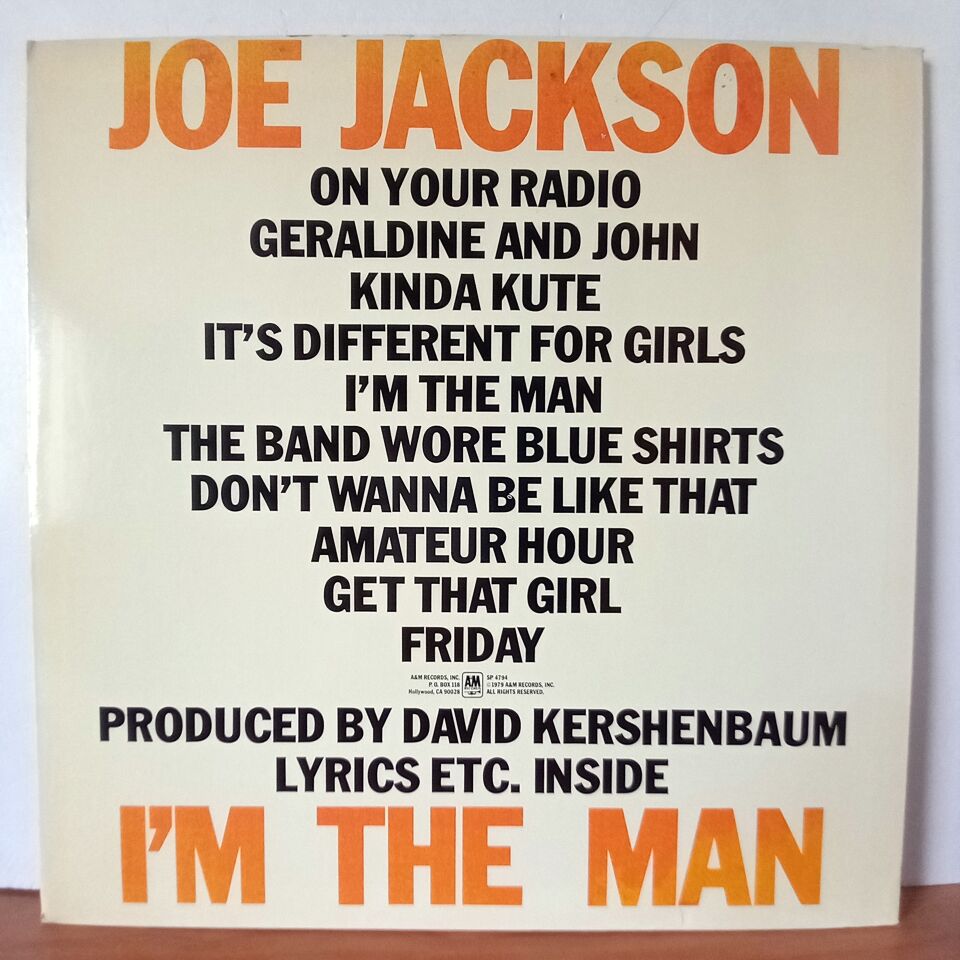 JOE JACKSON – I'M THE MAN (1979) - LP 2.EL PLAK