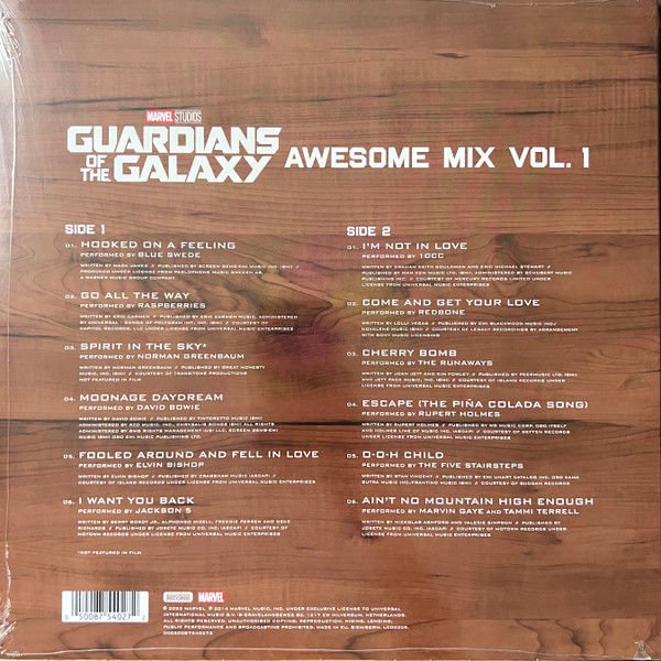 GUARDIANS OF THE GALAXY - SOUNDTRACK / AWESOME MIX VOL 1 (2014) DAVID BOWIE 10CC RUNAWAYS MARVIN GAYE - LP 2023 DUST STORM COLOURED EDITION SIFIR PLAK
