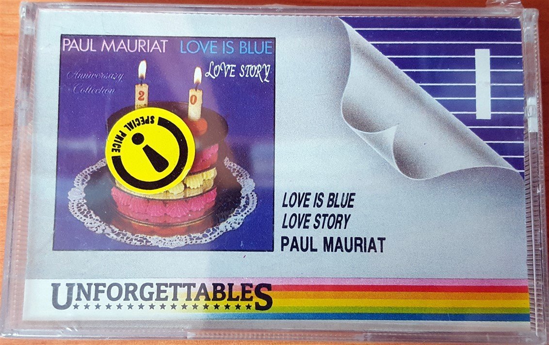 PAUL MAURIAT - LOVE IS BLUE LOVE STORY (1989) PLAKSAN CASSETTE MADE IN TURKEY ''NEW'' PAPER LABEL