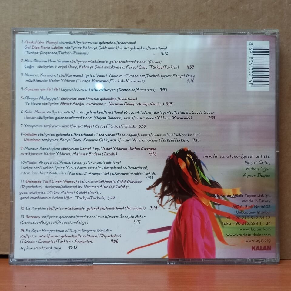 KARDEŞ TÜRKÜLER - BAHAR (2005) - CD KALAN MÜZİK 2.EL