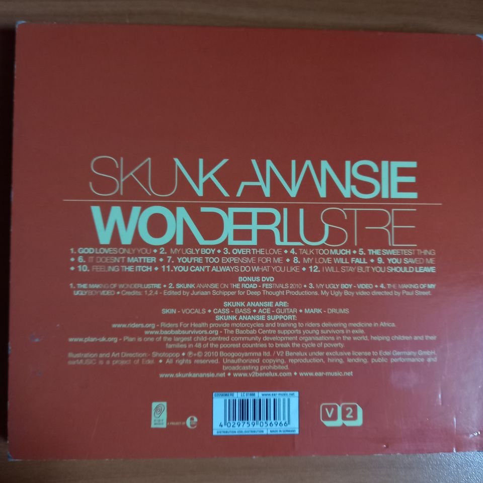 SKUNK ANANSIE – WONDERLUSTRE (2010) - CD + DVD 2.EL