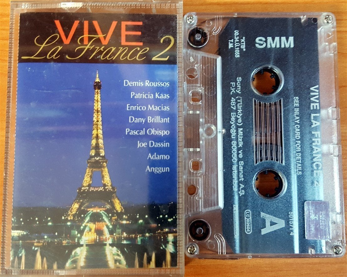 VIVE LA FRANCE 2 [PATRICIA KAAS ENRICO MACIAS DANY BRILLANT] (2000) SONY CASSETTE MADE IN TURKEY ''USED''