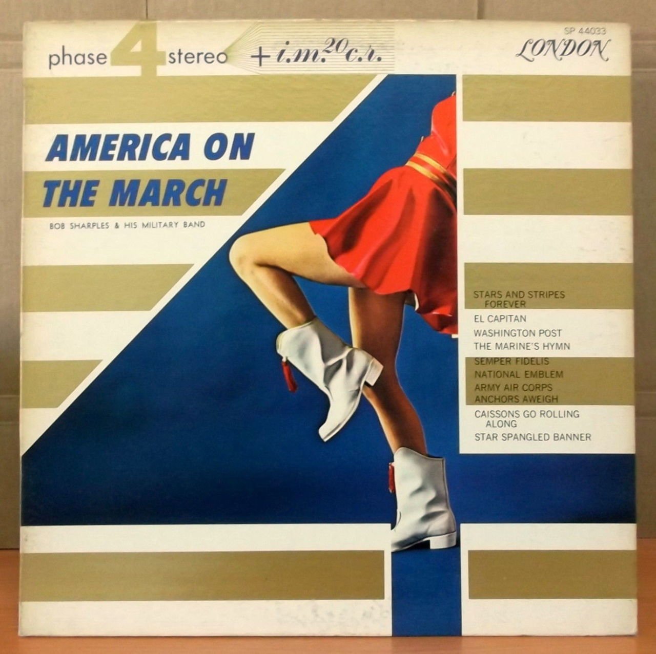 AMERICA ON THE MARCH MILITARY BAND LP 2.EL