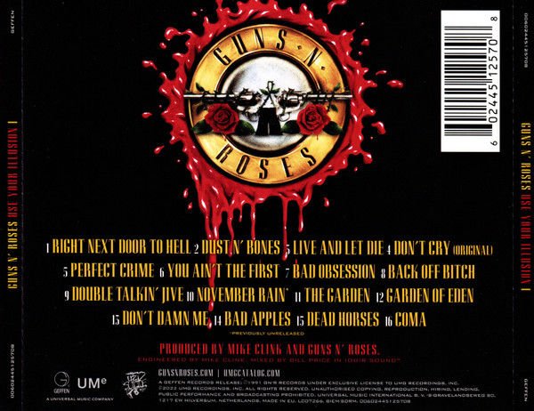 GUNS N' ROSES - USE YOUR ILLUSION VOL 1 (1991) - CD 2022 REMASTERED REISSUE SIFIR