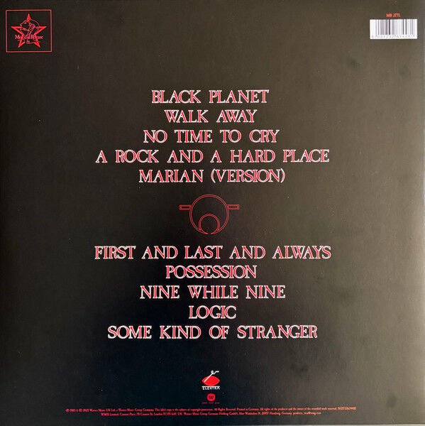 THE SISTERS OF MERCY - FIRST AND LAST AND ALWAYS (1985) - LP 2025 RED & BLACK MARBLE COLOURED EDITION SIFIR PLAK