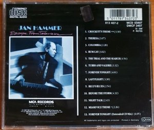 JAN HAMMER - ESCAPE FROM TELEVISION (1987) - CD 2.EL