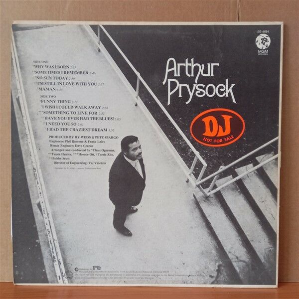 ARTHUR PRYSOCK – FUNNY THING (1970) - LP 2.EL PLAK