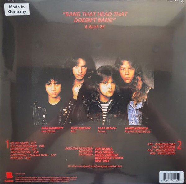 METALLICA - KILL 'EM ALL (1983) - LP 2023 COLOURED EDITION SIFIR PLAK