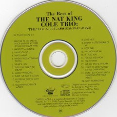 NAT KING COLE TRIO - THE BEST OF VOCAL CLASSICS 1947-1950 (1996) - CD 2.EL