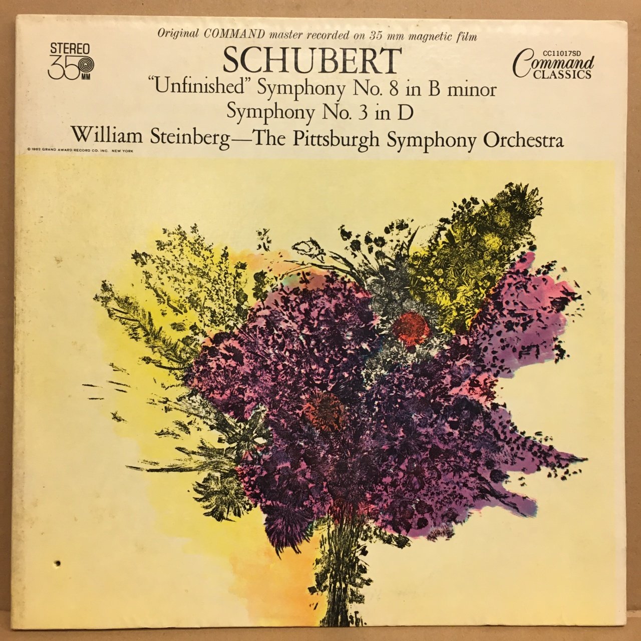 SCHUBERT ''UNFINISHED'' SYMPHONY NO.8 & 3 WILLIAM STEINBERG 2.EL PLAK