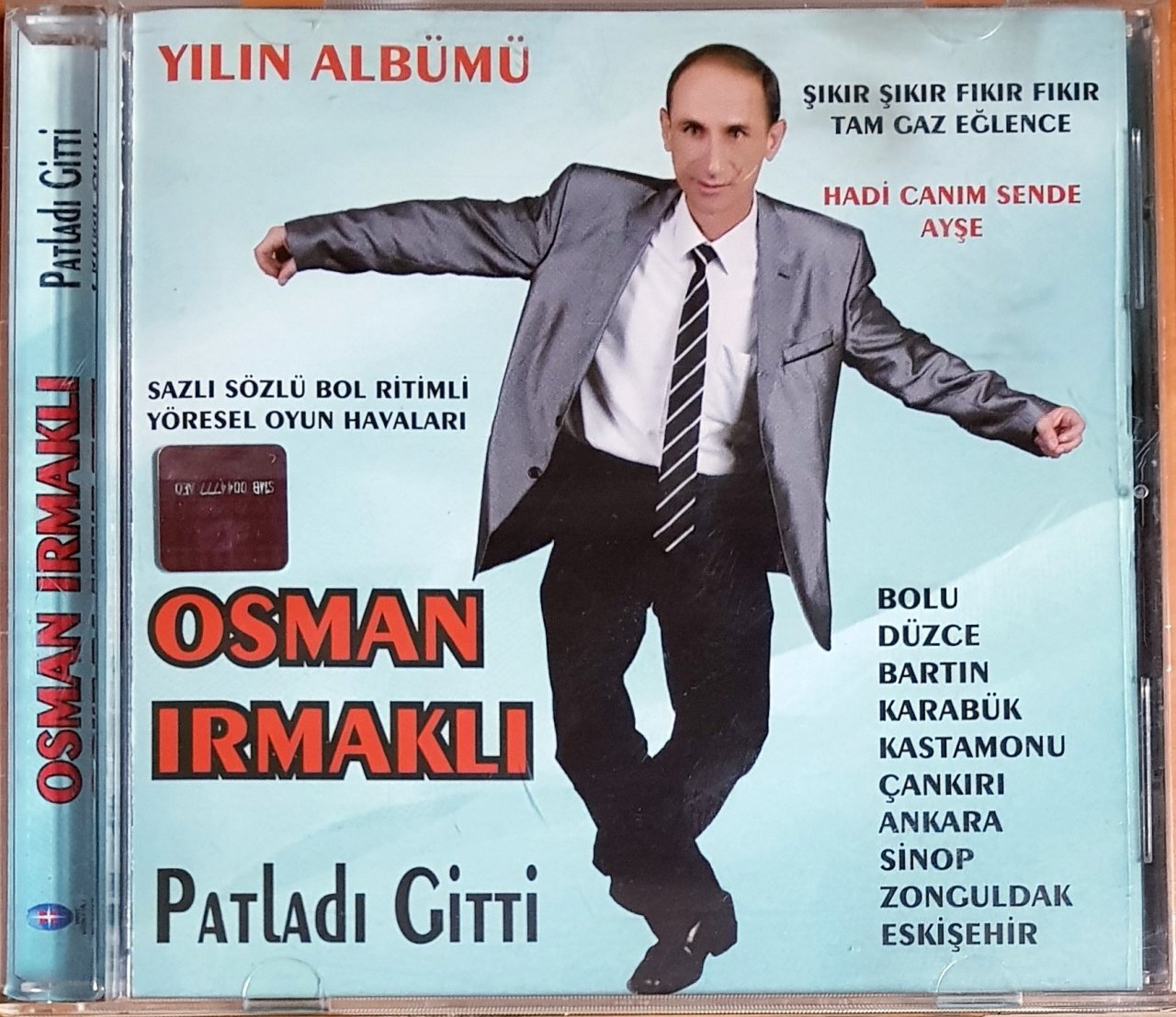 OSMAN IRMAKLI - PATLADI GİTTİ / SAZLI SÖZLÜ BOL RİTİMLİ YÖRESEL OYUN HAVALARI (2011) UMUT MÜZİK CD 2.EL