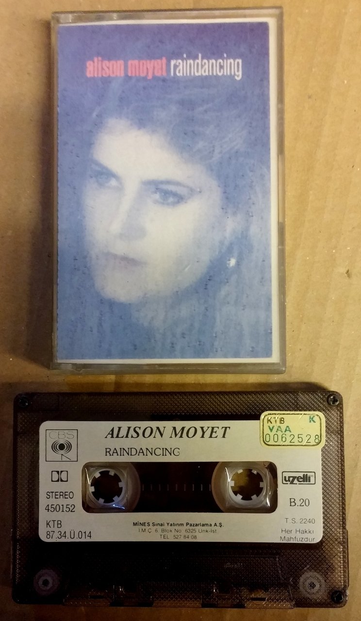 ALISON MOYET - RAINDANCING CASSETTE 1987 PAPER LABEL MADE IN TURKEY ''USED''