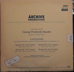 HANDEL: 4 SONATAS, SOLOS FOR A GERMAN FLUTE, A HOBOY OR VIOLIN WITH THOROUGH BASS FOR THE HARPISCHORD - PLAK 2.EL