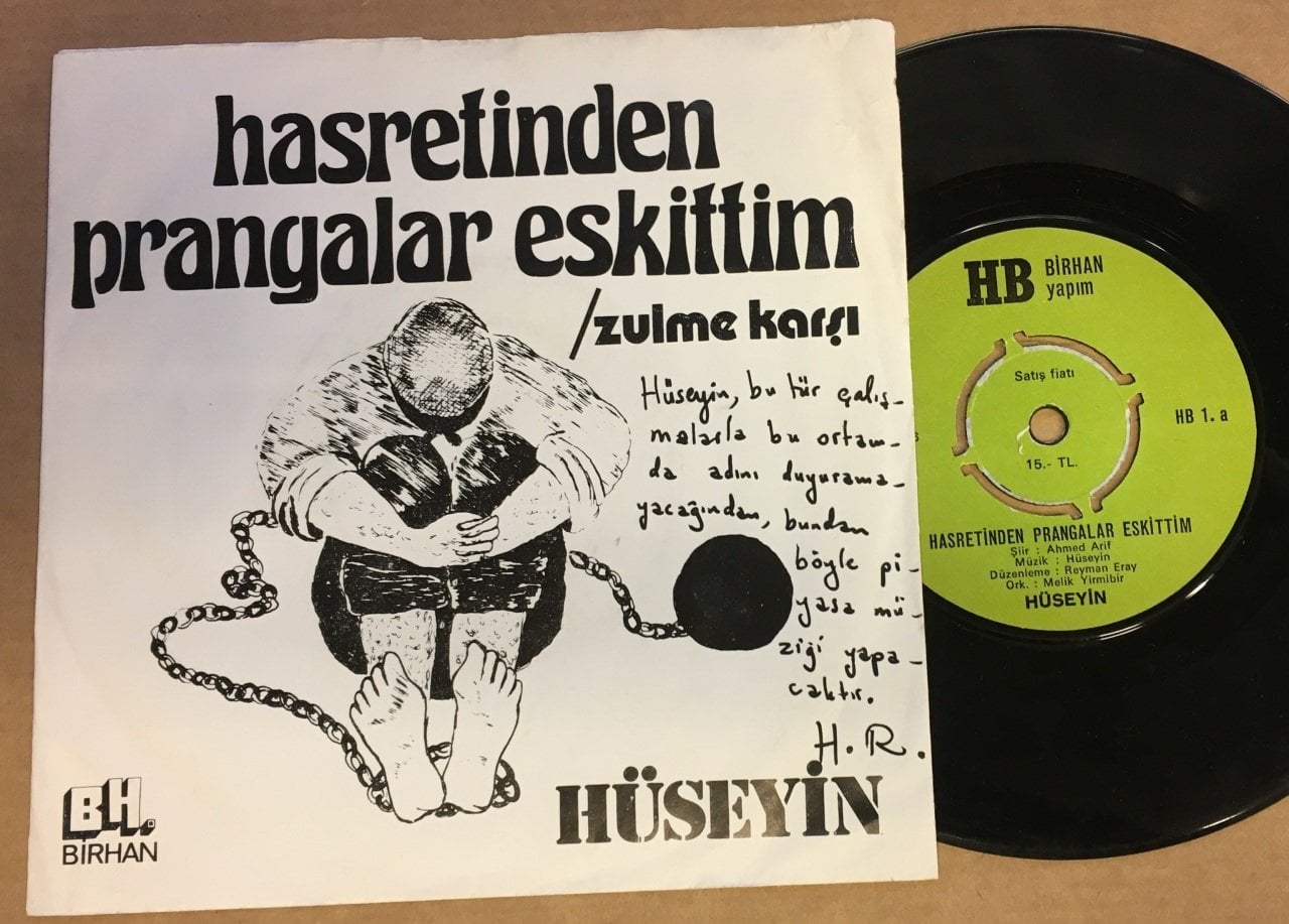 HÜSEYİN - HASRETİNDEN PRANGALAR ESKİTTİM / ZULME KARŞI 7'' 45 DEVİR