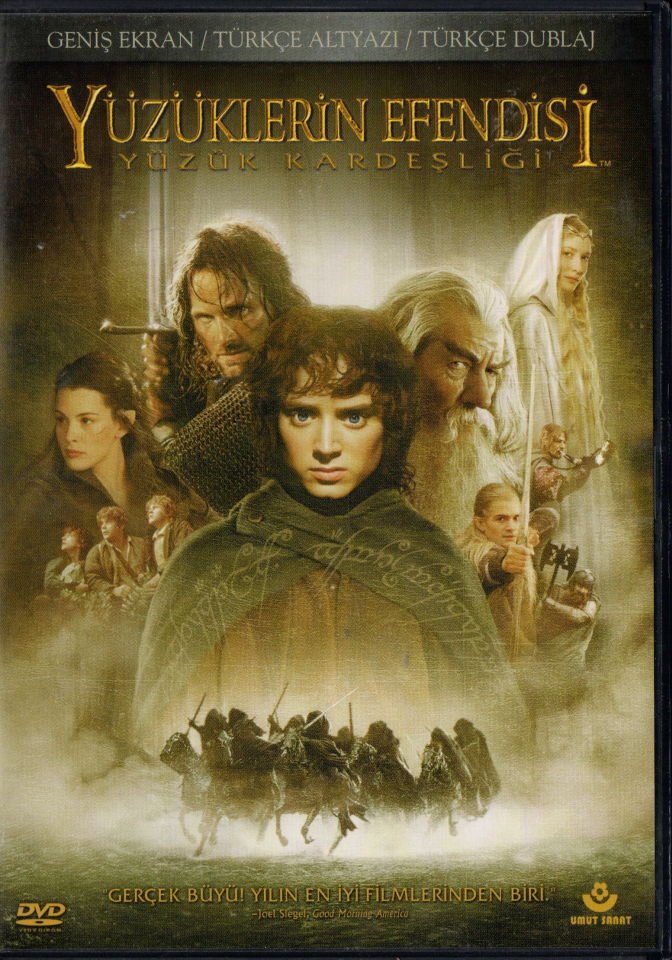 THE LORD OF THE RINGS THE FELLOWSHIP OF THE RING - YÜZÜKLERİN EFENDİSİ YÜZÜK KARDEŞLİĞİ - PETER JACKSON  - 2xDVD 2.EL
