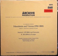 MOZART: MARCH AND SERENADE, ULRICH GREHLING - PLAK 2.EL
