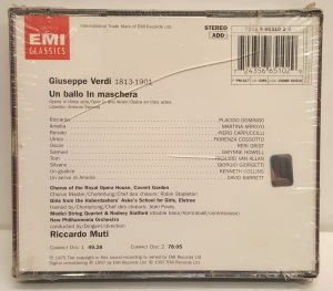 VERDI - UN BALLO IN MASCHERA / RICCARDO MUTI,DOMINGO,ARROYO,CAPPUCCILLI,COSSOTTO (1997) - 2CD SIFIR
