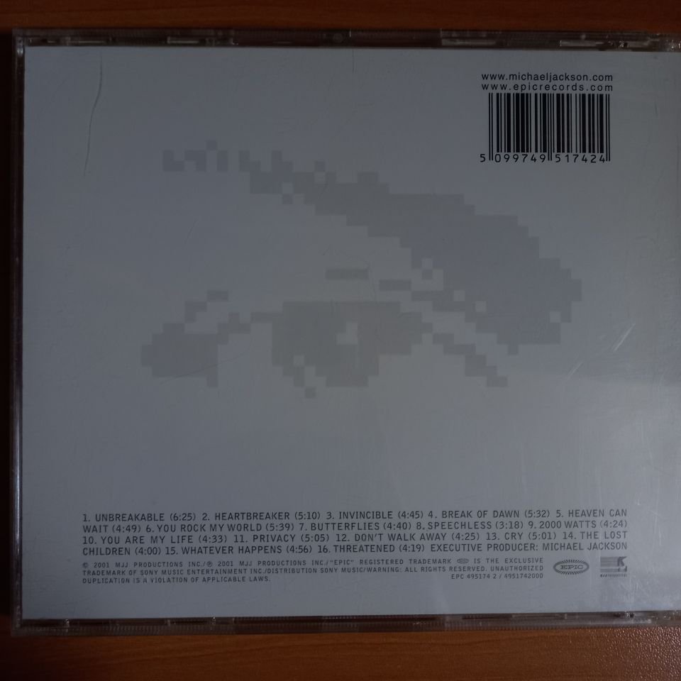 MICHAEL JACKSON – INVINCIBLE (2001) - CD 2.EL