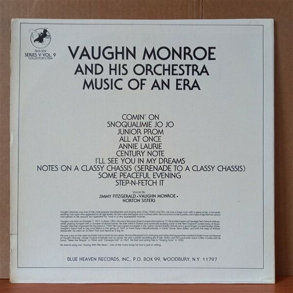 VAUGHN MONROE AND HIS ORCHESTRA / MUSIC OF AN ERA / ''COMIN' ON'' - LP 2.EL PLAK