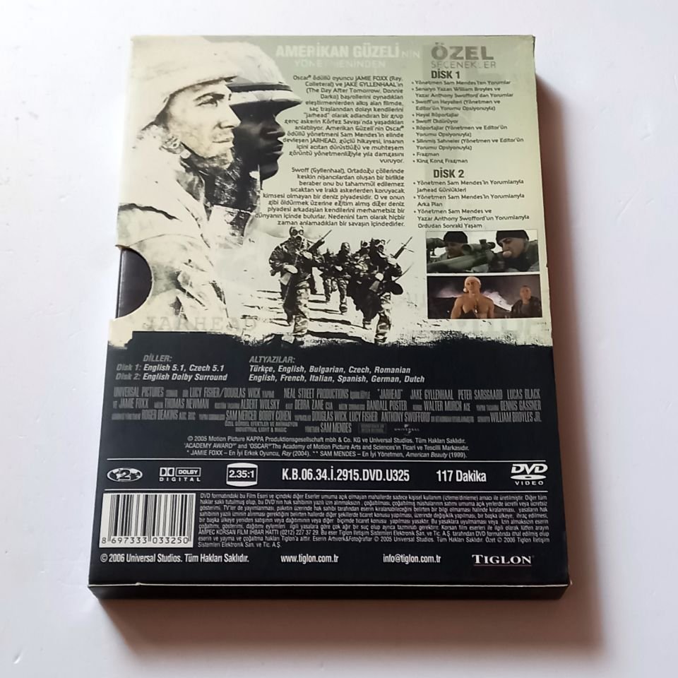 JARHEAD - JAKE GYLLENHAAL, PETER SARSGAARD, JAMIE FOXX - YÖN.: SAM MENDES - DVD 2 DİSK SLIPCASE KOLEKSİYON EDİSYONU 2.EL