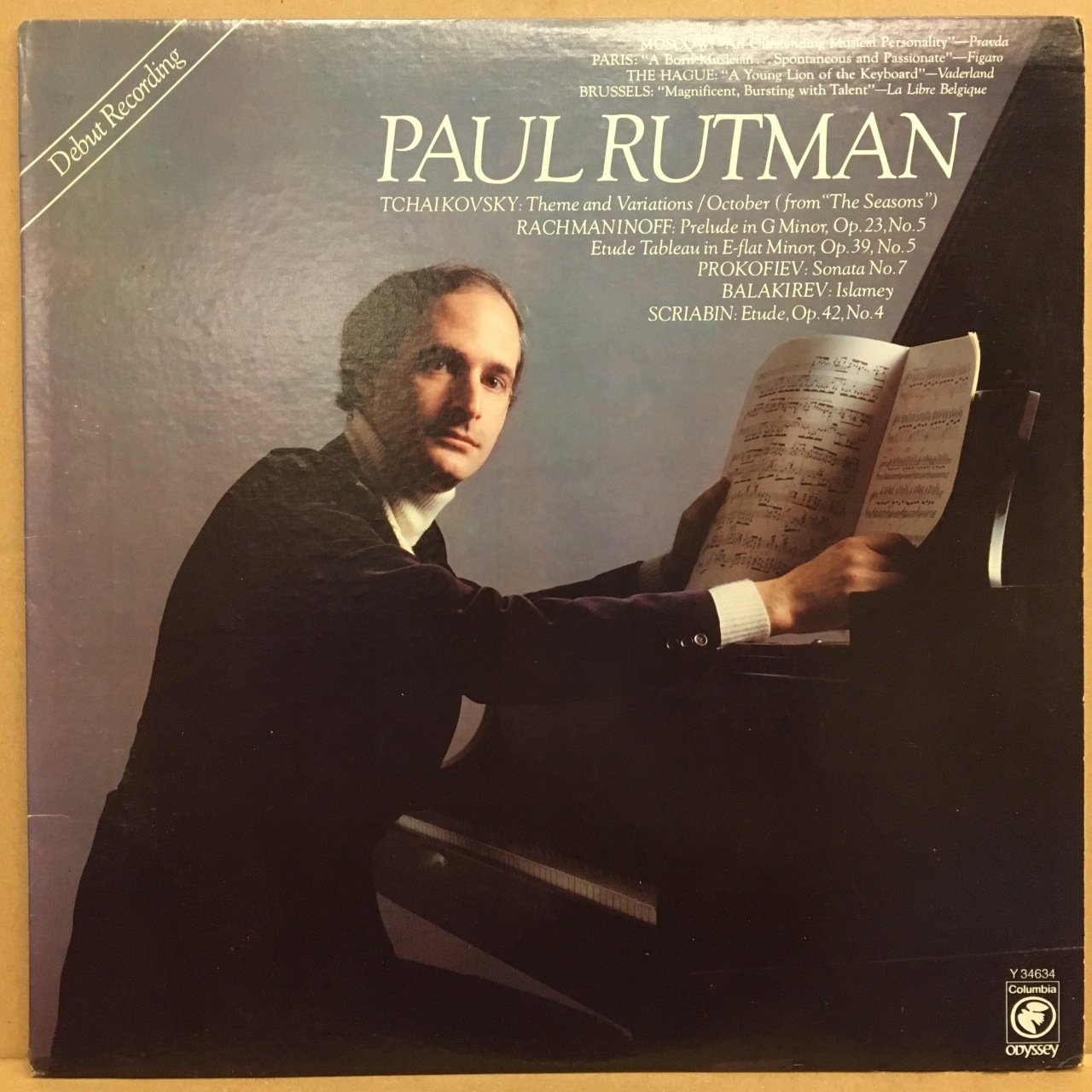 PAUL RUTMAN PLAYS TCHAIKOVSKY RACHMANINOFF PRPKPFIEV BALAKIREV SCRIABIN 1978 2.EL PLAK